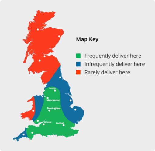 Areas We Cover Map Areas We Cover Map